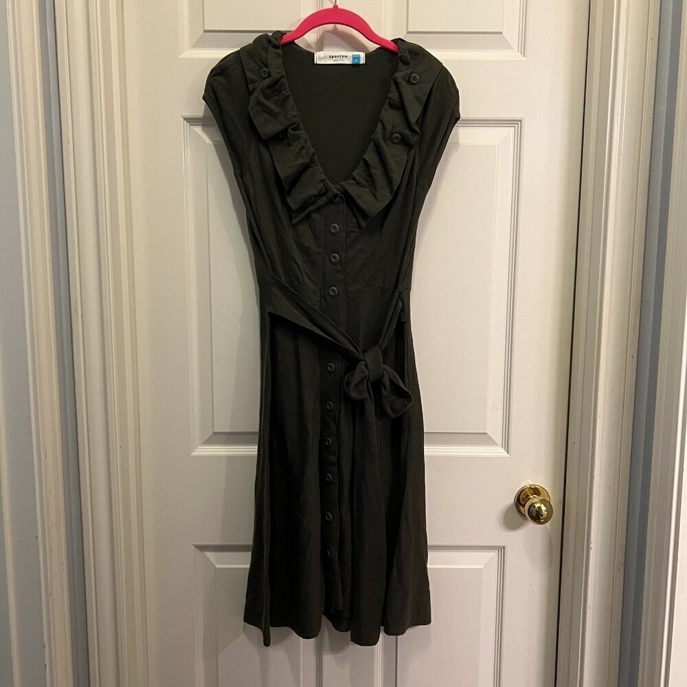 ANTHROPOLOGIE SPARROW Kindred Spirit Sweater Dress Green Size Small